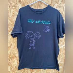 Black Nickelodeon Hey Arnold Tshirt - Size L
